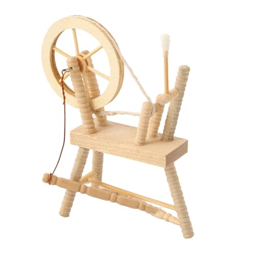 Detailliertes 1/12-Zoll-Holzdrehrad für Möbel verbessert nostalgische Atmosphäre für Puppenhäuser, Dekoration, Sammlerstück, Puppenhäuser Detailliertes 1/12-Zoll-Holzdrehrad für Möbel verbessert nostalgische Atmosphäre für Puppenhäuser, Dekoration, Sammlerstück, Puppenhäuser von YUNGLOO