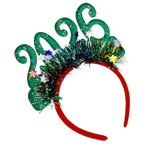 YUNGLOO Schimmernde 2026 Neujahrsfeier Stirnbänder mit glitzernder Dekoration Erwachsene Kinder Silvester Kopfbedeckung für Party Glitzernde Party Haarschmuck YUNGLOO Schimmernde 2026 Neujahrsfeier Stirnbänder mit glitzernder Dekoration Erwachsene Kinder Silvester Kopfbedeckung für Party Glitzernde Party Haarschmuck von YUNGLOO
