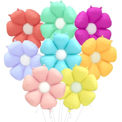 Bunt Folienballon Blume, 8 Stück Gänseblümchen Ballon, Luftballon Geburtstag Mädchen, Luftballons Blumen Pastellfarben für Geburtstags Hochzeit Party Dekorieren Bunt Folienballon Blume, 8 Stück Gänseblümchen Ballon, Luftballon Geburtstag Mädchen, Luftballons Blumen Pastellfarben für Geburtstags Hochzeit Party Dekorieren von YUNHENTONG