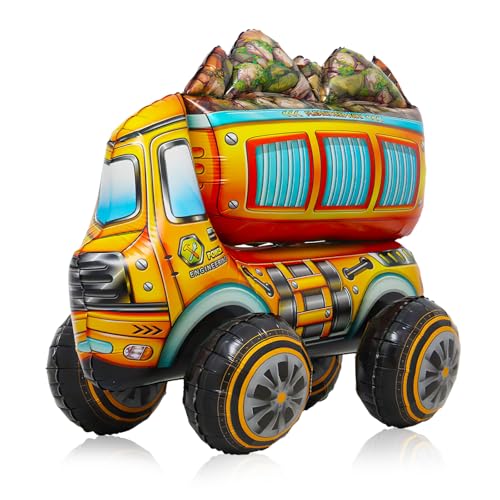 Folienballon 3D Stehend Auto, Luftballons Dirt Truck Junge Folienballon, Große Auto Ballon, Fahrzeuge Folienballon für Kinder Geburtstagsparty Dekoration Zubehör Folienballon 3D Stehend Auto, Luftballons Dirt Truck Junge Folienballon, Große Auto Ballon, Fahrzeuge Folienballon für Kinder Geburtstagsparty Dekoration Zubehör von YUNHENTONG