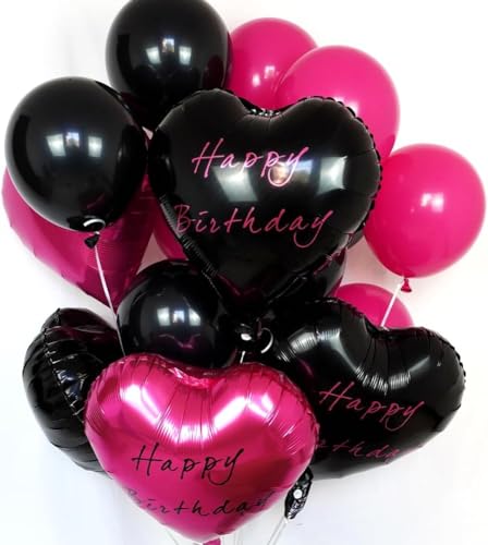 Luftballons Geburtstag Mädchen 26 Stück Herzluftballons Rosa Schwarz 18 Zoll Herz luftballon 12 Zoll Schwarze Rosa Ballons für Geburtstag, Hochzeit, Verlobung, Brautdusche Luftballons Geburtstag Mädchen 26 Stück Herzluftballons Rosa Schwarz 18 Zoll Herz luftballon 12 Zoll Schwarze Rosa Ballons für Geburtstag, Hochzeit, Verlobung, Brautdusche von YUNHENTONG