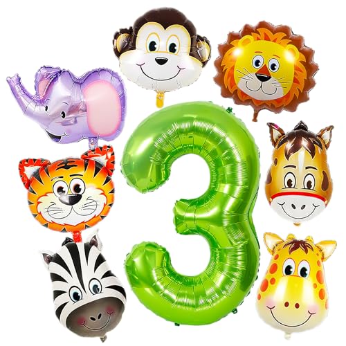 Luftballons Tiere 8 Stück Folienballon Tiere Ballon Safari Ballons Waldtiere Dschungel 3 Jahre Geburtstag Deko Luftballons Tiere 8 Stück Folienballon Tiere Ballon Safari Ballons Waldtiere Dschungel 3 Jahre Geburtstag Deko von YUNHENTONG