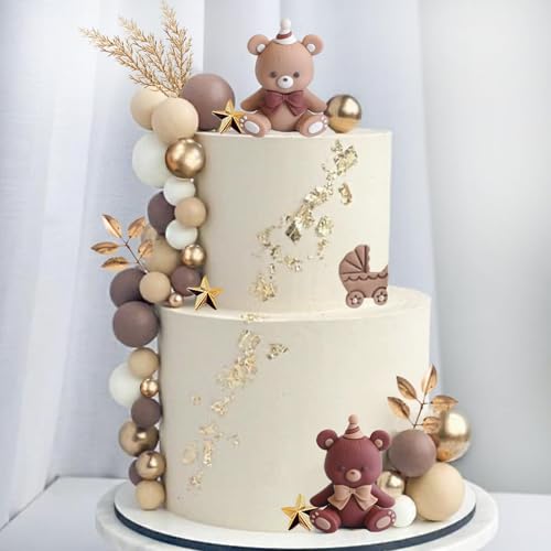 Tortendeko Bär, 29 Stück Mini Bär Cake Topper Geburtstag, Braun Kuchen Deko Tortendeko Kugeln Niedlich Kuchen Topper für Jungen Mädchen Kinderpartys, Hochzeiten, Partyzubehör Tortendeko Bär, 29 Stück Mini Bär Cake Topper Geburtstag, Braun Kuchen Deko Tortendeko Kugeln Niedlich Kuchen Topper für Jungen Mädchen Kinderpartys, Hochzeiten, Partyzubehör von YUNHENTONG