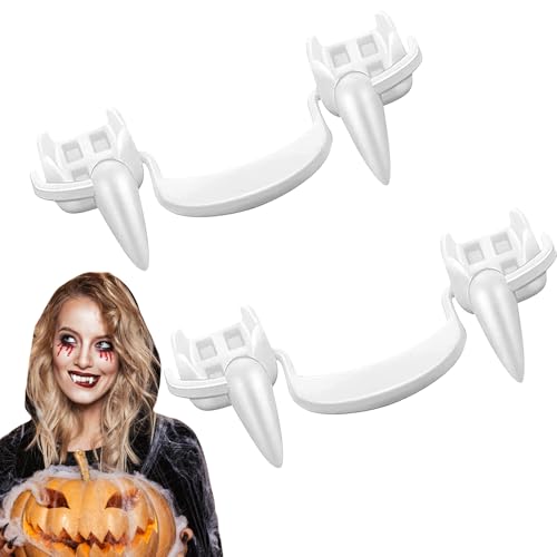 YUNHENTONG Vampir Zähne Halloween, 2 Stück Einziehbare Vampirzähne Horror Vampire Teeth Halloween Realistisch Vampire Fangs für Kinder Erwachsene Halloween Party Rollenspiel Requisiten YUNHENTONG Vampir Zähne Halloween, 2 Stück Einziehbare Vampirzähne Horror Vampire Teeth Halloween Realistisch Vampire Fangs für Kinder Erwachsene Halloween Party Rollenspiel Requisiten von YUNHENTONG