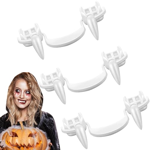 YUNHENTONG Vampir Zähne Halloween, 3 Stück Einziehbare Vampirzähne Horror Vampire Teeth Halloween Realistisch Vampire Fangs für Kinder Erwachsene Halloween Party Rollenspiel Requisiten YUNHENTONG Vampir Zähne Halloween, 3 Stück Einziehbare Vampirzähne Horror Vampire Teeth Halloween Realistisch Vampire Fangs für Kinder Erwachsene Halloween Party Rollenspiel Requisiten von YUNHENTONG