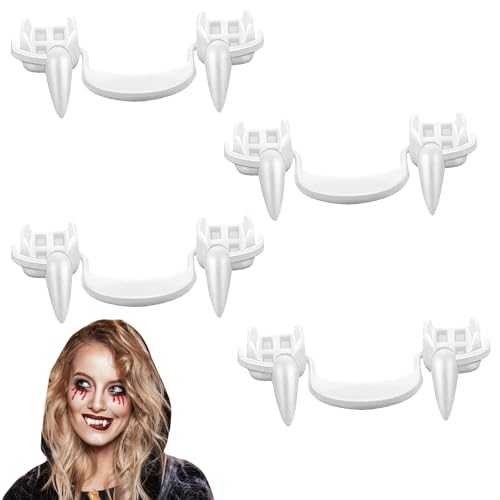 YUNHENTONG Vampir Zähne Halloween, 4 Stück Einziehbare Vampirzähne Horror Vampire Teeth Halloween Realistisch Vampire Fangs für Kinder Erwachsene Halloween Party Rollenspiel Requisiten YUNHENTONG Vampir Zähne Halloween, 4 Stück Einziehbare Vampirzähne Horror Vampire Teeth Halloween Realistisch Vampire Fangs für Kinder Erwachsene Halloween Party Rollenspiel Requisiten von YUNHENTONG