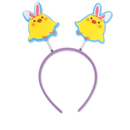 YUNHENTONG Haarreif Ostern, Niedlich Huhn Haarreif Kinder, Interessant Ostern Haarreifen Erwachsene, Osterohren Stirnbänder, Oster Haarreif für Osterpartys Zubehör (B) von YUNHENTONG