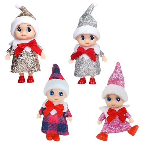 YUNHENTONG Weihnachtself 4 Stück, Weihnachtswichtel Figuren Elfen Puppe Wichtel Puppe Mini Weihnachtselfen Klein für Kinder Erwachsene Weihnachtsspielzeug Dekorationen YUNHENTONG Weihnachtself 4 Stück, Weihnachtswichtel Figuren Elfen Puppe Wichtel Puppe Mini Weihnachtselfen Klein für Kinder Erwachsene Weihnachtsspielzeug Dekorationen von YUNHENTONG