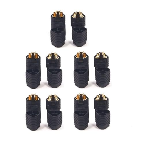 YUNIQUE Deutschland 5 Paar Stecker MT60 von hoher Qualität, Stecker 3,5 mm ESC-Anschluss, Stecker für RC Lipo-Modellbatterien, Farbe Schwarz Metall Nikel YUNIQUE Deutschland 5 Paar Stecker MT60 von hoher Qualität, Stecker 3,5 mm ESC-Anschluss, Stecker für RC Lipo-Modellbatterien, Farbe Schwarz Metall Nikel von YUNIQUE GREEN-CLEAN-POWER