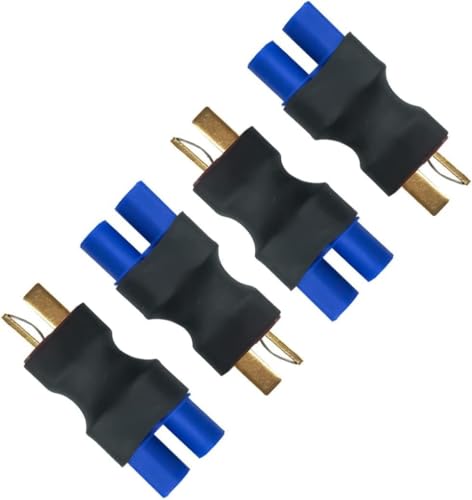 YUNIQUE Green-CLEAN-Power 4 Stück Adapter T-Deans Stecker auf EC3 Buchse für Lipo Batterien RC Modelle von YUNIQUE GREEN-CLEAN-POWER