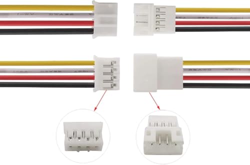 YUNIQUE GREEN-CLEAN-POWER 5 Paar Micro JST PH 2.0 4 Pin Stecker mit 10 cm Kabel - Stecker/Buchse 2 mm Steigung - Ideal für Lipo Batterien, PC und Elektronik DIY von YUNIQUE GREEN-CLEAN-POWER