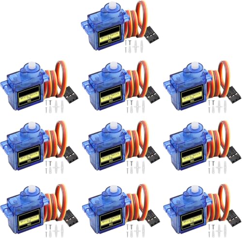 YUNIQUE GREEN-CLEAN-POWER - 9G Micro Servomotor für RC Helikopter, Flugzeug, Boot und Roboter | Präzise Steuerung | Kompatibel mit Arduino, Raspberry Pi | Pack 10 Stück, Blau, Kunststoff YUNIQUE GREEN-CLEAN-POWER - 9G Micro Servomotor für RC Helikopter, Flugzeug, Boot und Roboter | Präzise Steuerung | Kompatibel mit Arduino, Raspberry Pi | Pack 10 Stück, Blau, Kunststoff von YUNIQUE GREEN-CLEAN-POWER