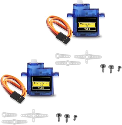 YUNIQUE GREEN-CLEAN-POWER - 9G Micro Servomotor für RC Helikopter, Flugzeug, Boot und Roboter | Präzise Steuerung | Kompatibel mit Arduino, Raspberry Pi | Pack 2 Stück, Blau, Kunststoff YUNIQUE GREEN-CLEAN-POWER - 9G Micro Servomotor für RC Helikopter, Flugzeug, Boot und Roboter | Präzise Steuerung | Kompatibel mit Arduino, Raspberry Pi | Pack 2 Stück, Blau, Kunststoff von YUNIQUE GREEN-CLEAN-POWER