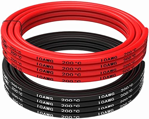 YUNIQUE GREEN-CLEAN-POWER - Silikonkabel 10 AWG 5m Flexibel | Überlegene Leitfähigkeit mit Verzinntem Kupferdraht | Hitzebeständig, Rot, Silikon YUNIQUE GREEN-CLEAN-POWER - Silikonkabel 10 AWG 5m Flexibel | Überlegene Leitfähigkeit mit Verzinntem Kupferdraht | Hitzebeständig, Rot, Silikon von YUNIQUE GREEN-CLEAN-POWER