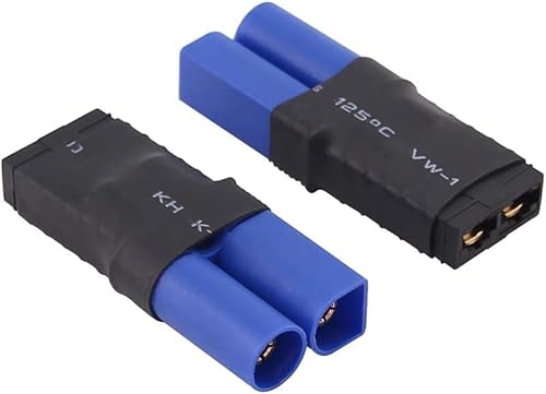 YUNIQUE Green-CLEAN-Power - 2er Set EC5 auf TRX Stecker Adapter | Für Flytec Akku, Syma X5C, Drohne Akku 3,7V | Konvertiert EC5 zu TRX, Blau, Silikon YUNIQUE Green-CLEAN-Power - 2er Set EC5 auf TRX Stecker Adapter | Für Flytec Akku, Syma X5C, Drohne Akku 3,7V | Konvertiert EC5 zu TRX, Blau, Silikon von YUNIQUE GREEN-CLEAN-POWER