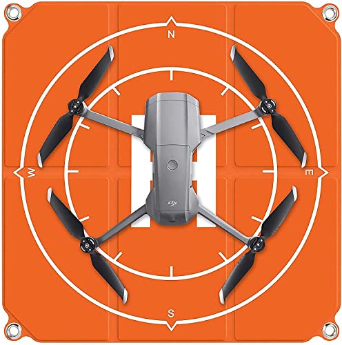 YUNIQUE Green-CLEAN-Power - Faltbare Landematte für Drohnen 50cm | Universelle Oberfläche für Start und Landung | Tragbar, Wasserdicht, Beidseitig Blau-Orange, PVC, 50 cm von YUNIQUE GREEN-CLEAN-POWER