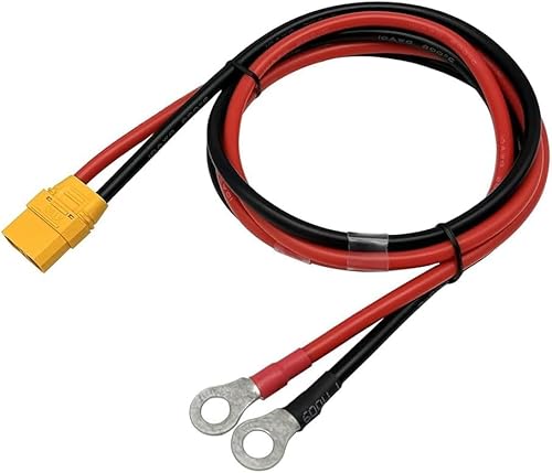 YUNIQUE GREEN-CLEAN-POWER XT90H-F Buchse auf O-Ring-Terminal mit 100 cm Silikonkabel 100 cm – Adapter für Lipo RC Batterien, FPV-Drohnen, Autos, Hubschrauber und Power-Stationen von YUNIQUE GREEN-CLEAN-POWER