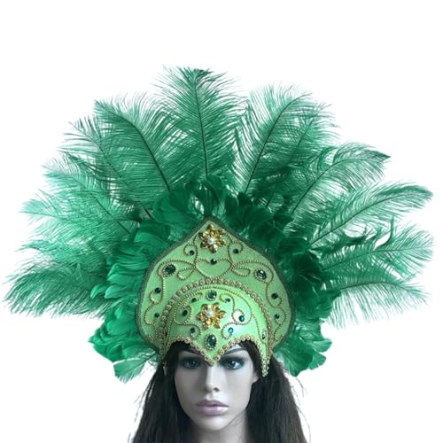 YUNNESS Buntes gefiedertes Haarband für Karneval, Feier, Party, Stirnband, Erwachsene, Cosplay, ethnische Kopfbedeckung für Themenveranstaltungen YUNNESS Buntes gefiedertes Haarband für Karneval, Feier, Party, Stirnband, Erwachsene, Cosplay, ethnische Kopfbedeckung für Themenveranstaltungen von YUNNESS