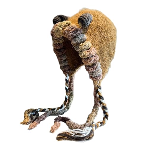 YUNNESS Lovely Monsters Plüschmütze für Damen, Wintermütze, vielseitig, stilvolle Mütze für Winteraktivitäten YUNNESS Lovely Monsters Plüschmütze für Damen, Wintermütze, vielseitig, stilvolle Mütze für Winteraktivitäten von YUNNESS