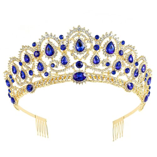 YUNNESS Luxuriöser Haarreif für Mädchen, Geburtstag, Party, eleganter Festzug, Wassertropfen, Kristall, Mädchen, Hochzeit, Kostüm, Kopfbedeckung YUNNESS Luxuriöser Haarreif für Mädchen, Geburtstag, Party, eleganter Festzug, Wassertropfen, Kristall, Mädchen, Hochzeit, Kostüm, Kopfbedeckung von YUNNESS
