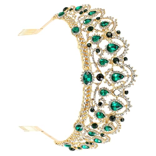 YUNNESS Luxuriöser Haarreif für Mädchen, Geburtstag, Party, eleganter Festzug, Wassertropfen, Kristall, Mädchen, Hochzeit, Kostüm, Kopfbedeckung YUNNESS Luxuriöser Haarreif für Mädchen, Geburtstag, Party, eleganter Festzug, Wassertropfen, Kristall, Mädchen, Hochzeit, Kostüm, Kopfbedeckung von YUNNESS