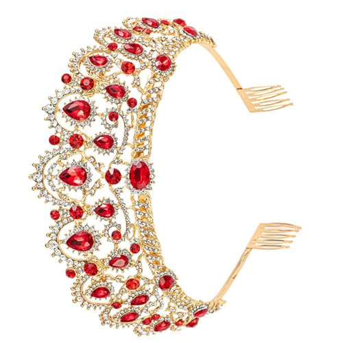 YUNNESS Luxuriöser Haarreif für Mädchen, Geburtstag, Party, eleganter Festzug, Wassertropfen, Kristall, Mädchen, Hochzeit, Kostüm, Kopfbedeckung YUNNESS Luxuriöser Haarreif für Mädchen, Geburtstag, Party, eleganter Festzug, Wassertropfen, Kristall, Mädchen, Hochzeit, Kostüm, Kopfbedeckung von YUNNESS