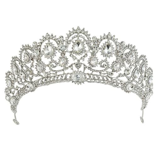 YUNNESS Luxuriöser Haarreif für Mädchen, Geburtstag, Party, eleganter Festzug, Wassertropfen, Kristall, Mädchen, Hochzeit, Kostüm, Kopfbedeckung YUNNESS Luxuriöser Haarreif für Mädchen, Geburtstag, Party, eleganter Festzug, Wassertropfen, Kristall, Mädchen, Hochzeit, Kostüm, Kopfbedeckung von YUNNESS
