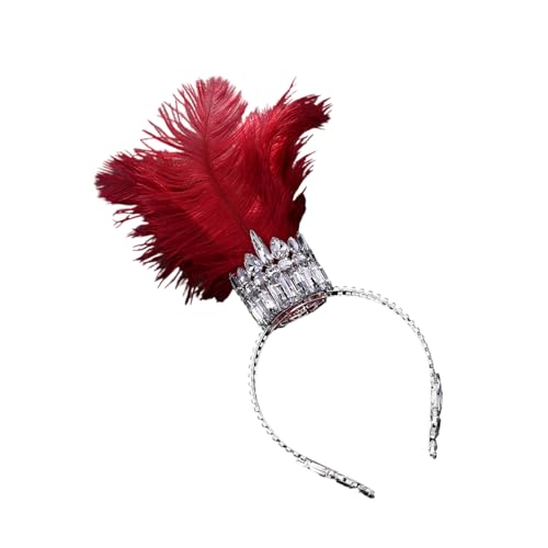 YUNNESS Luxuriöses gefiedertes Kronen-Stirnband mit Strasssteinen für Karneval, Partys und besondere Anlässe, Damen-Kostüm-Requisiten YUNNESS Luxuriöses gefiedertes Kronen-Stirnband mit Strasssteinen für Karneval, Partys und besondere Anlässe, Damen-Kostüm-Requisiten von YUNNESS