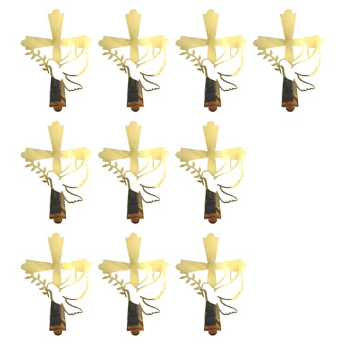 10pcs Wasserdichte Gekreuzte Und Taube Kuchendekoration Für Religiöse Event Dekorative Torte Einsatz Hochzeitsfeier Vorschub Premium Taufe Kuchendekoration von YUNNIAN