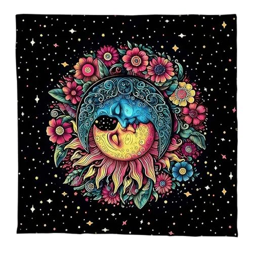 Sun Moon Tarot Karte Tischdecke Altäre Stoff Göttisch Kartentisch Tuch Wandteppich Leicht Zu Verwenden von YUNNIAN