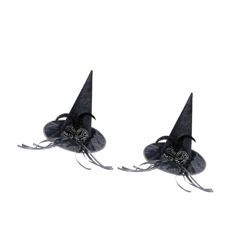 YUNNIAN Eleganter Hexenhut, samtig mit farbigen Schleifen, Rosen, Akzent für Halloween-Kostüm YUNNIAN Eleganter Hexenhut, samtig mit farbigen Schleifen, Rosen, Akzent für Halloween-Kostüm von YUNNIAN