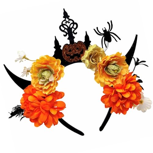 YUNNIAN Halloween Party Haarband Rollenspiel Accessoire Kopfstück Mit Dark Series Flower Für Kostümveranstaltung Maskerades Party Tragen Rollenspiel Rollenspiel Haarzubehör YUNNIAN Halloween Party Haarband Rollenspiel Accessoire Kopfstück Mit Dark Series Flower Für Kostümveranstaltung Maskerades Party Tragen Rollenspiel Rollenspiel Haarzubehör von YUNNIAN