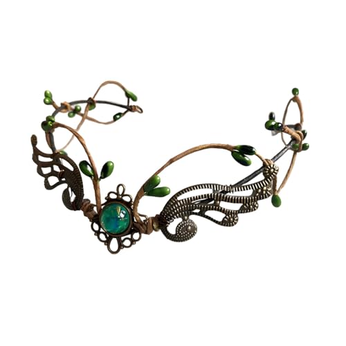 YUNNIAN Renaissances Festival Silver Branch Crown Mit Verstellbares Band Prinzessin Kopfbedeckung Für Themenfotografie Täglich Nutzung Renaissances Festival Kostümschmuck von YUNNIAN
