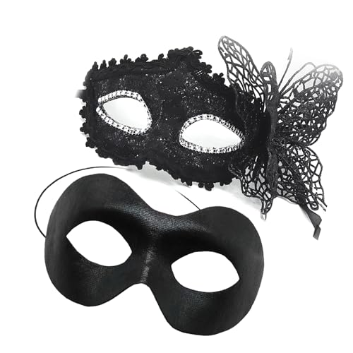 YUNNIAN Set mit 2 tragbaren Maskeraden, stilvolle Schmetterlingsseite, dekoriert, Party für Festival-Anlässe YUNNIAN Set mit 2 tragbaren Maskeraden, stilvolle Schmetterlingsseite, dekoriert, Party für Festival-Anlässe von YUNNIAN