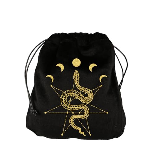 YUNNIAN Soft Tarot Card Bag Tragbare Dices Organisatoren Draw String Bag Tarots Deckhalter Für Kostbare Kristall Uhr Weichschmuckbeutel Spielen Kartenlager Schutzschutzschutz von YUNNIAN