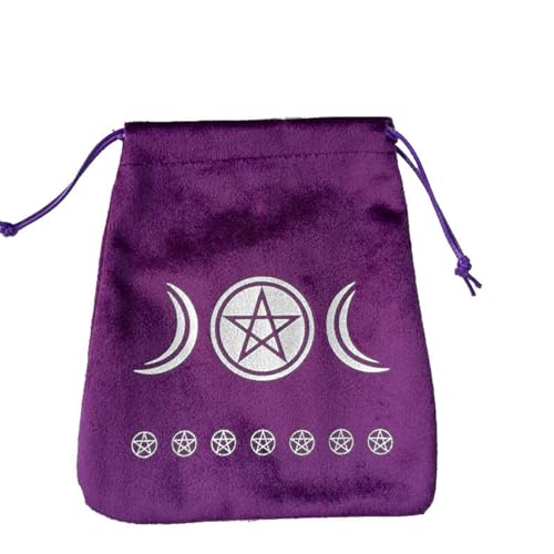 YUNNIAN Soft Tarot Card Bag Tragbare Dices Organisatoren Draw String Bag Tarots Deckhalter Für Kostbare Kristall Uhr Weichschmuckbeutel Spielen Kartenlager Schutzschutzschutz von YUNNIAN