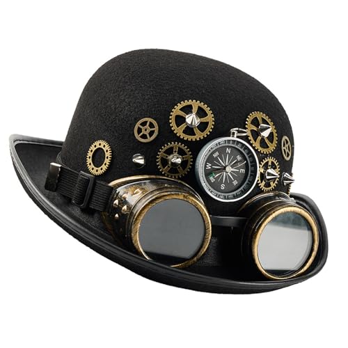 YUNNIAN Vintage Sported Dome Mit Austauschbaren Schutzbrillen Und Kompasse Accessoires Für Cosplay Party Konzert PUSS Metal Nieten Top Für Cosplay YUNNIAN Vintage Sported Dome Mit Austauschbaren Schutzbrillen Und Kompasse Accessoires Für Cosplay Party Konzert PUSS Metal Nieten Top Für Cosplay von YUNNIAN