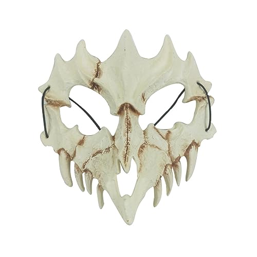 YUNNUO Cosplay Maske, Tiger, Drachengott, Wolf Schädel Masken, Halbgesichtsmasken, Halloween, Karneval, Party, Cosplay, Geschenk von YUNNUO