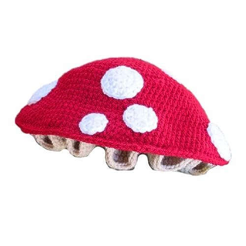 YUOIUX Strickmütze Häkelmütze Lustige Pilz Häkelmütze Groß für Damen Herren Bild Requisiten Halloween Party YUOIUX Strickmütze Häkelmütze Lustige Pilz Häkelmütze Groß für Damen Herren Bild Requisiten Halloween Party von YUOIUX