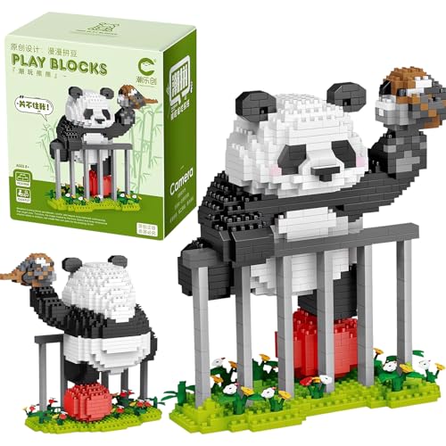 YUPDFGB Mini Panda Bauspielzeug, Panda Bausteine Spielzeug Bricks,1098 Stücke Handstand-Panda Bauspielzeug,Bausteine für Erwachsene Kinder, Sammlermodell für Zuhause oder Büro YUPDFGB Mini Panda Bauspielzeug, Panda Bausteine Spielzeug Bricks,1098 Stücke Handstand-Panda Bauspielzeug,Bausteine für Erwachsene Kinder, Sammlermodell für Zuhause oder Büro von YUPDFGB