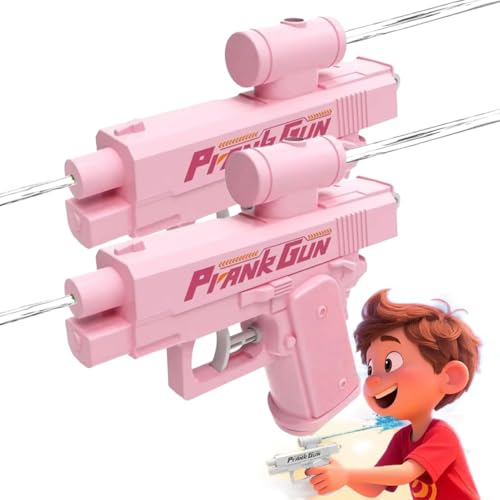 Prank Two-Way Water Gun, 2pcs Prank Reverse Water Guns, Prank Squirt Guns, Reverse Water Squirter Toy for Summer Outdoor Garden Backyard Lawn (Rosa) von YURNB