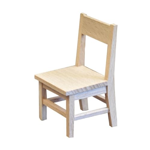 Bildungspuppenhaus Stuhl Miniaturen Holz Zakka Spielzeug So Tun Als Realistische Modellbänke Stuhl Modell Größe Miniaturtisch & Stuhl von YUTNGYNG