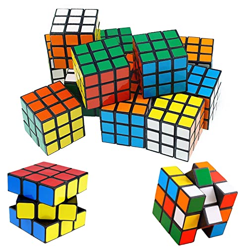 Mini Zauberwürfel YUTOU 15 Stück Rubiks Cube Speedcube Magic Würfel Mini Set 3D Puzzle Spielzeug Brainteaser kleine Geschenke für Kinder Erwachsene Anfänger (3 * 3 * 3cm) von YUTOU