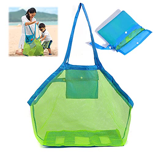 YUTOU Sandspielzeug Tasche, Strandtasche Strandspielzeug Netztasche Große, Aufbewahrungstasche für Strandspielzeug, Netztasche für Sandspielzeug, Wiederverwendbare Faltbare für Kinder Aufräumsack von YUTOU