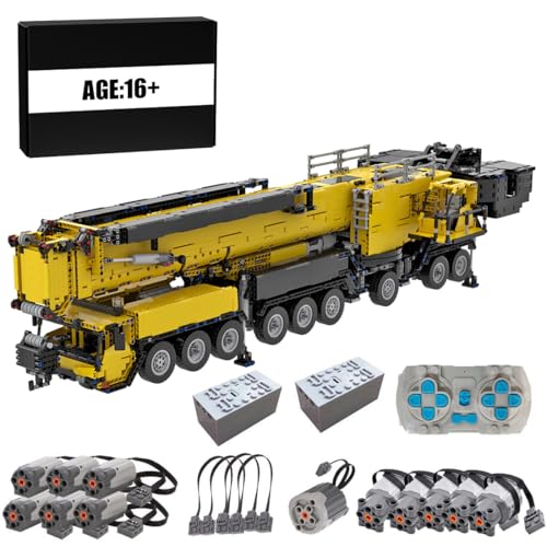 YUTT 1/20 LTM1750-9.1 All-Terrain Kran Bausteine Set, 2.4G RC Mobile MOC Baufahrzeug Modell, Baufahrzeug Hobby Kits Geschenk von YUTT