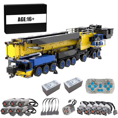 YUTT 1/20 LTM1750-9.1 All-Terrain Kran Bausteine Set, 2.4G RC Mobile MOC Baufahrzeug Modell, Baufahrzeug Hobby Kits Geschenk von YUTT