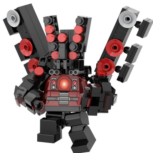 YUTVTNPUKM Bausteine Figure Toilet Titan Kameramann Sprecher Fernsehmann Skibidi Spielzeug Building Block Assembly Kinder Erwachsene Fans Großes Konstruktions Bausatz Klemmbausteine Geschenk D von YUTVTNPUKM