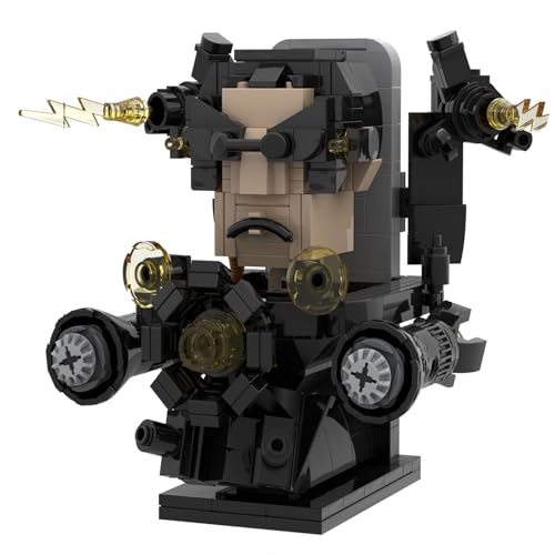 YUTVTNPUKM Bausteine Figure Toilet Titan Kameramann Sprecher Fernsehmann Skibidi Spielzeug Building Block Assembly Kinder Erwachsene Fans Großes Konstruktions Bausatz Klemmbausteine Geschenk D von YUTVTNPUKM
