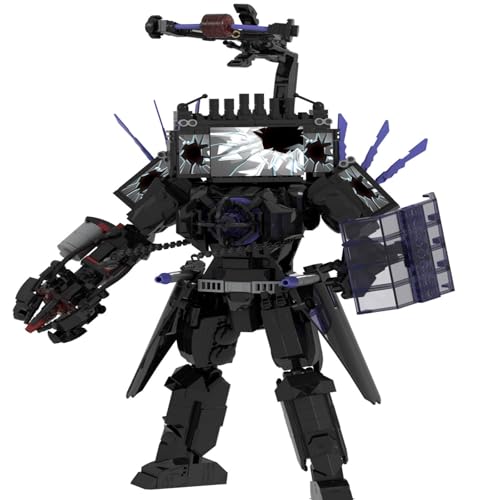 YUTVTNPUKM Bausteine Figure Toilet Titan Kameramann Sprecher Fernsehmann Skibidi Spielzeug Building Block Assembly Kinder Erwachsene Fans Großes Konstruktions Bausatz Klemmbausteine Geschenk D von YUTVTNPUKM