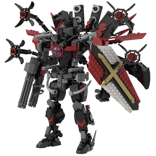 YUTVTNPUKM Bausteine Figure Toilet Titan Kameramann Sprecher Fernsehmann Skibidi Spielzeug Building Block Assembly Kinder Erwachsene Fans Großes Konstruktions Bausatz Klemmbausteine Geschenk E von YUTVTNPUKM